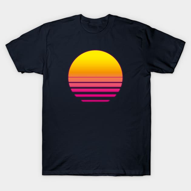 Synthwave - Retro Sunset 80s T-Shirt by bluerockproducts